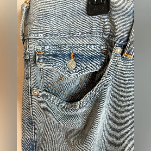 True Religion Light Wash Geno Relaxed Slim Blue Jeans Size 36 - Picture 4 of 7